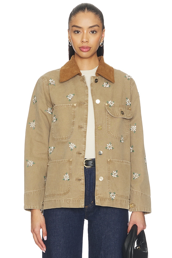 view 1 of 6 BLOUSON BEX DENIM in Vintage Sand Brown