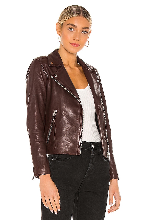 view 2 of 4 Dalby Biker Jacket in Oxblood Brown