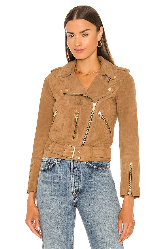 view 2 of 5 CHAQUETA SUEDE in Tan Brown