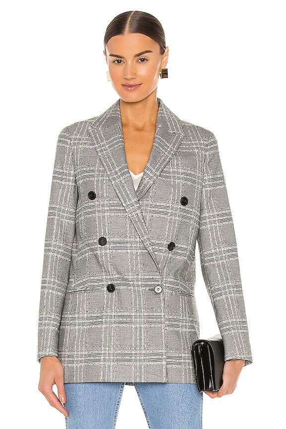 view 2 of 5 Astrid Check Blazer in Black/White