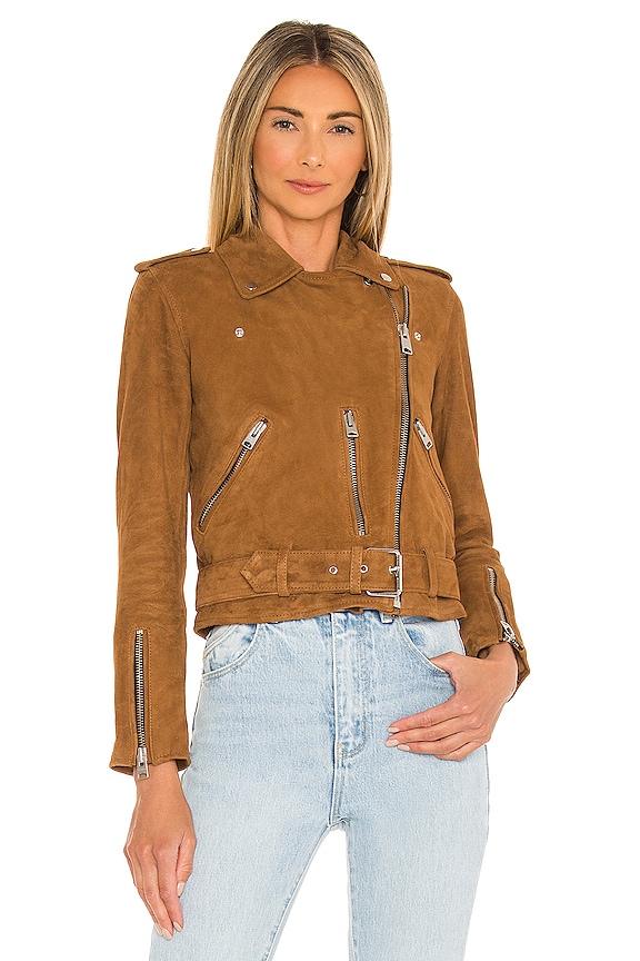 view 2 of 5 Suede Balfern Biker in Rust Brown