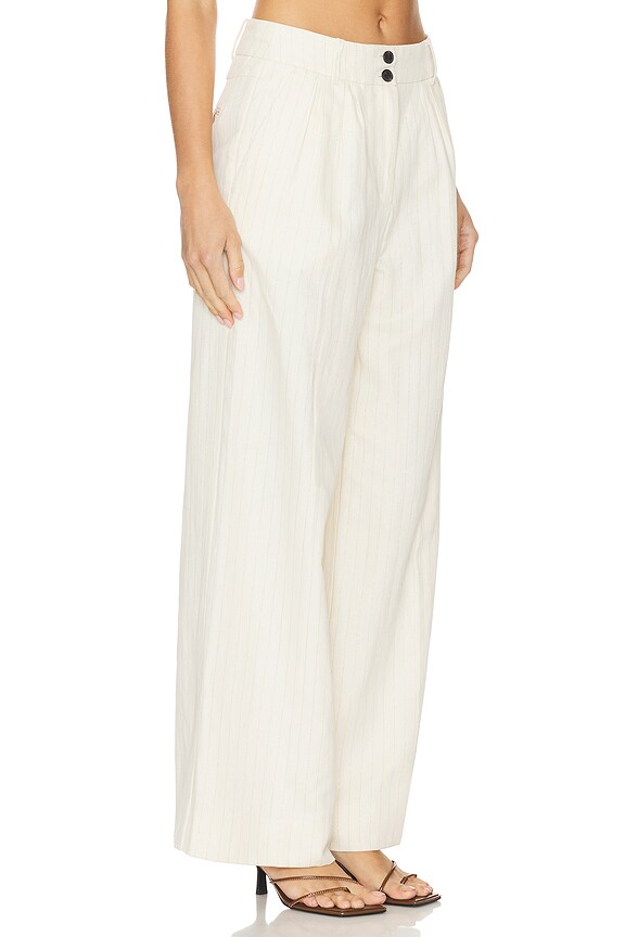 view 2 of 5 PANTALÓN CON TRABILLAS PAYTON in Ivory White