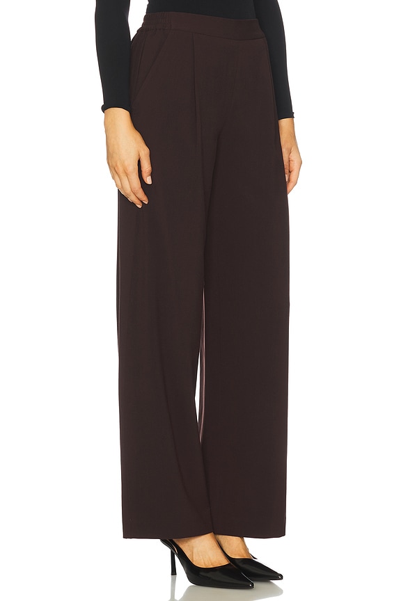view 2 of 6 Aleida Wide Leg Trouser in Tawny Port Red