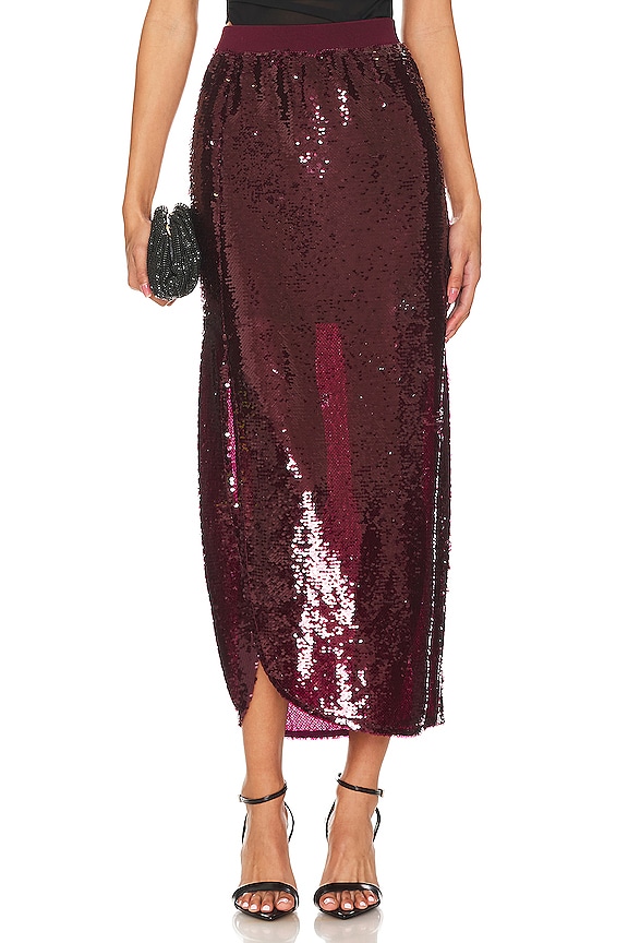 view 2 of 6 OPAL マキシスカート in Royal Red