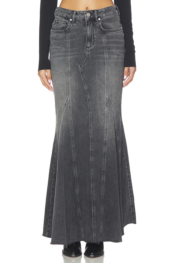 view 1 of 6 JUPE ALMA DENIM in Washed Black