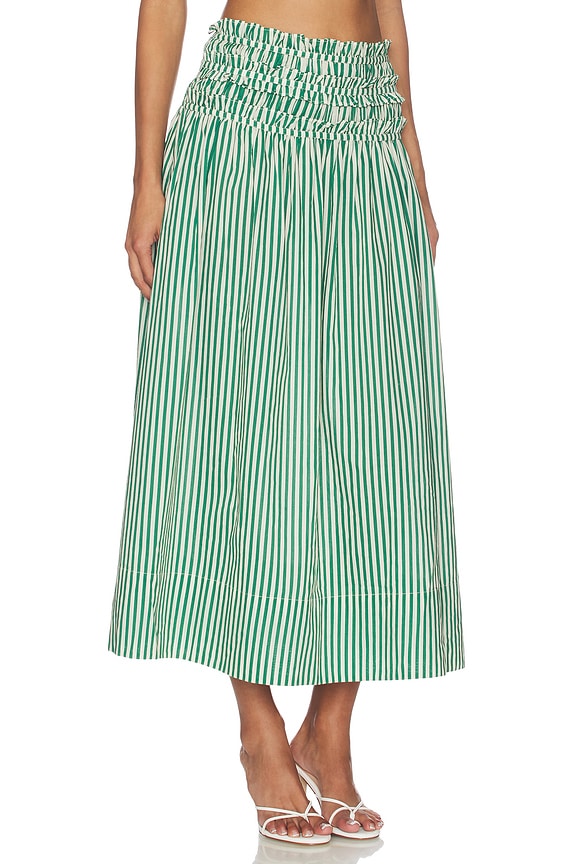 view 2 of 6 JUPE KALI MAXI in Apple Green & White