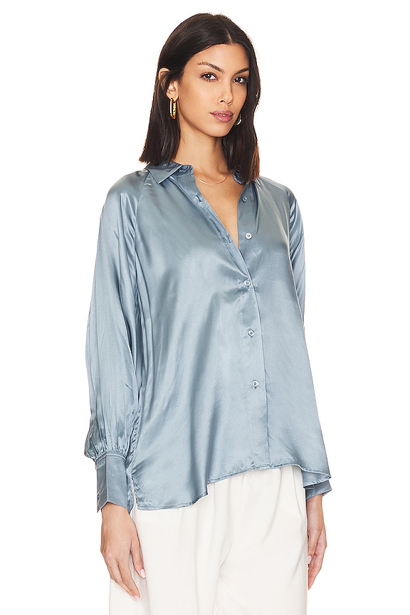 view 2 of 4 CHEMISE OANA SILK in Blue Slate