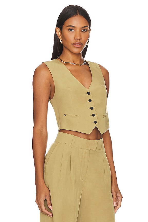 view 2 of 4 GILET DERI LYN in Light Khaki Brown