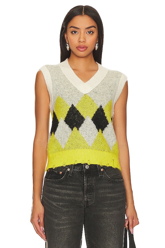 view 2 of 5 CAMISETA TIRANTES HOVE in White, Yellow & Black