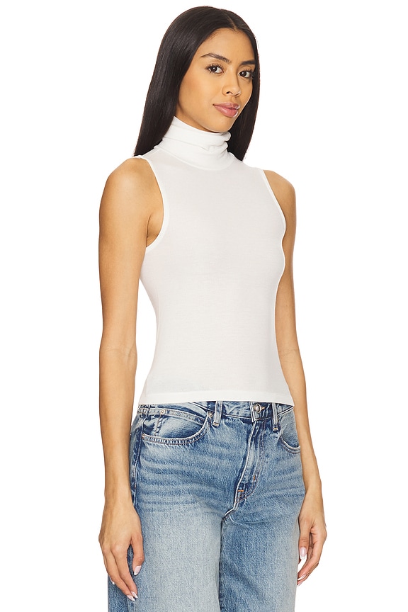 view 2 of 4 Bec Roll Neck Tank in Optic White