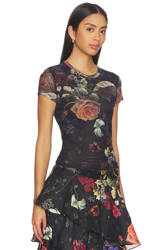 view 2 of 4 CAMISETA ELLIE MESH in Haze Black