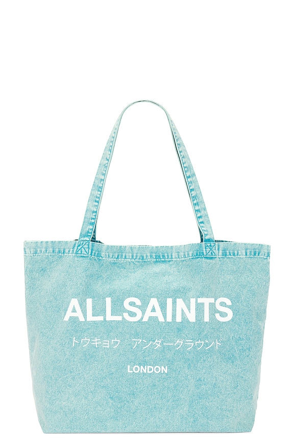 ALLSAINTS Underground Acid Tote in Costello Blue & White | REVOLVE