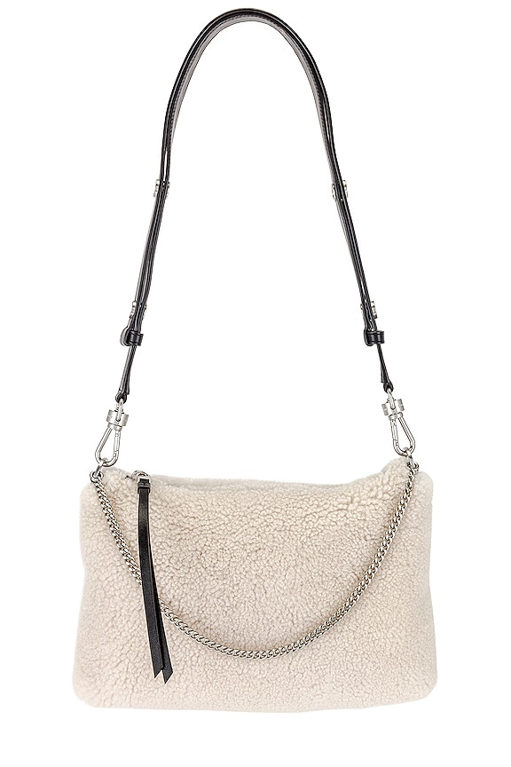 view 1 of 4 Eve Shearling Crossbody Bag in Cream