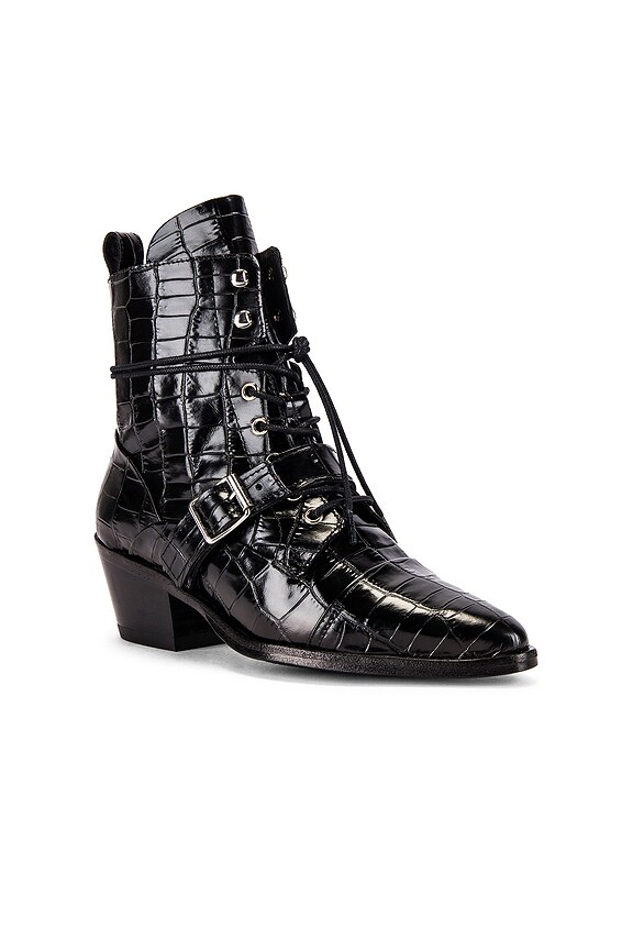 view 2 of 5 Katy Croco Bootie in Black Croc