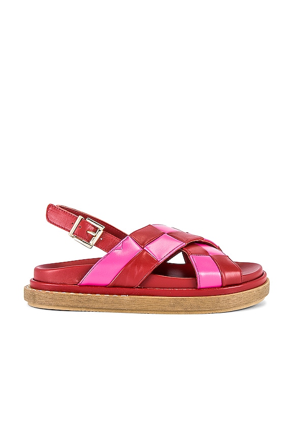 ALOHAS Marshmallow Scacchi Sandal in Red & Pink | REVOLVE