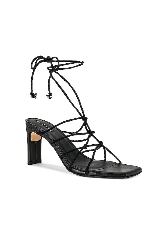 view 2 of 5 Unique Laced Heel in Black