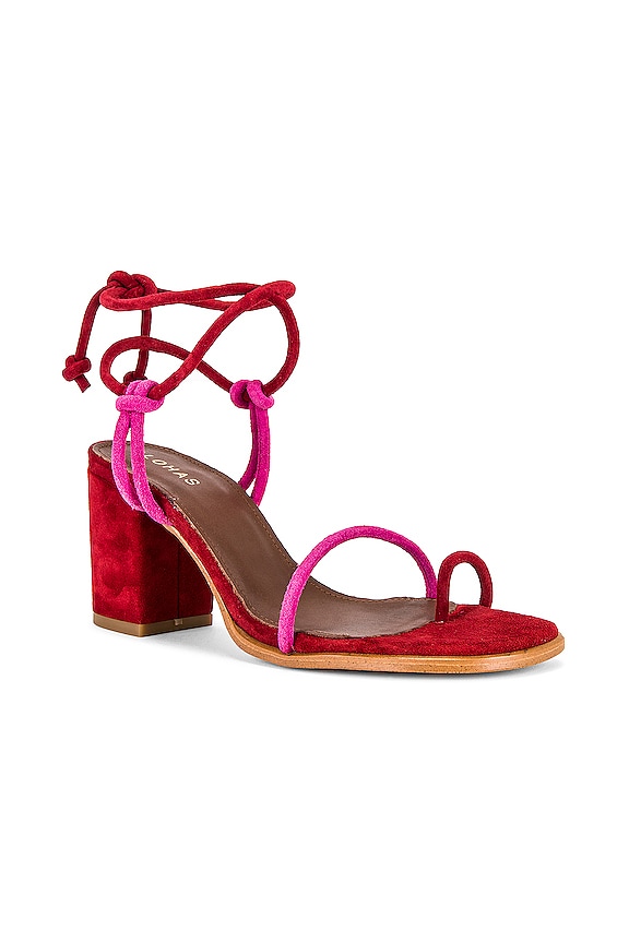 view 2 of 5 Grace Sandal in Lipstick Red in Red Magenta