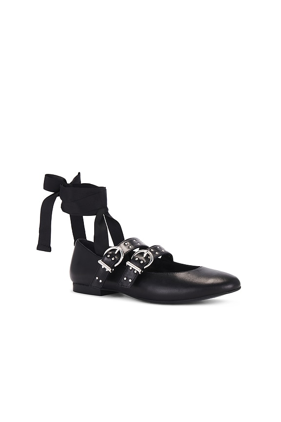 view 2 of 5 THEKLA 발레 플랫 in Black