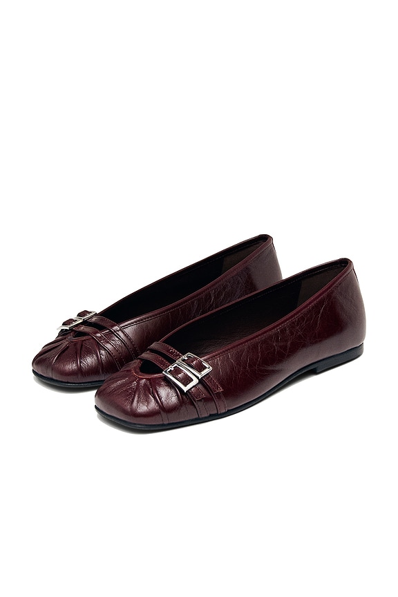 view 2 of 5 Cendana Ballet Flat in Rift Burgundy
