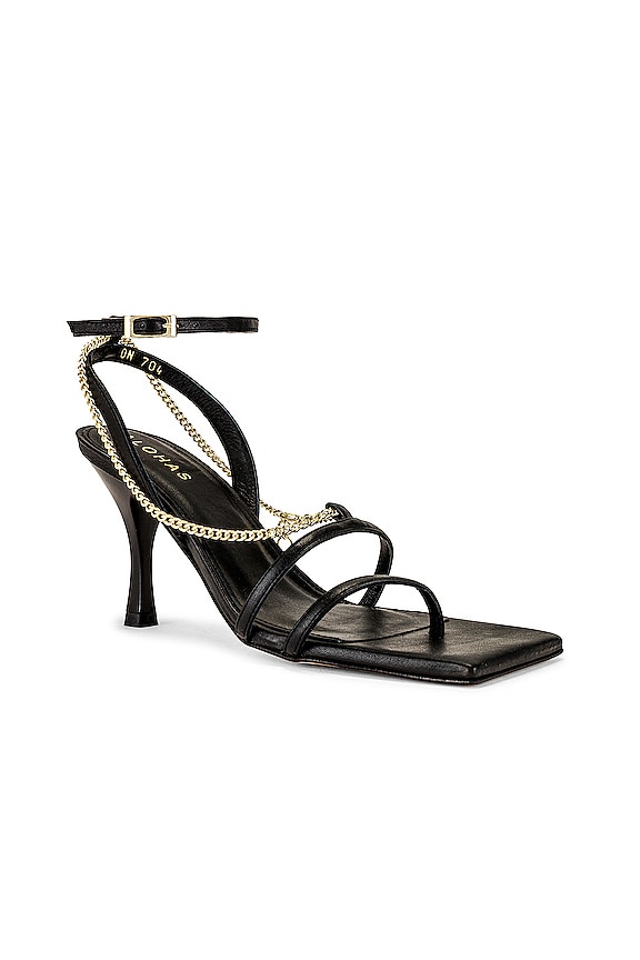 view 2 of 5 Strap Chain Sandal in Black