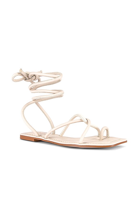view 2 of 5 Lace It Up Flat Sandal in Ivory