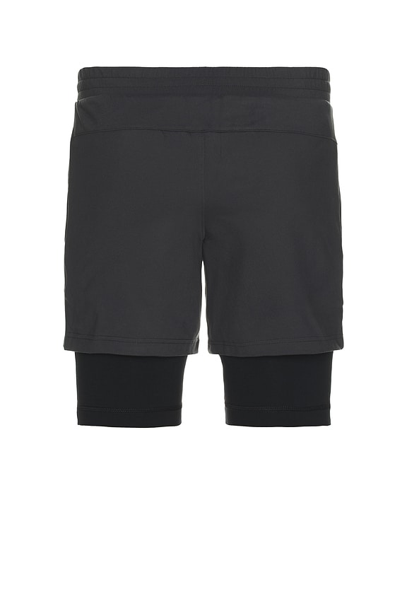 view 2 of 3 Conquer React 2 in 1 Performance Short in Anthracite & Black
