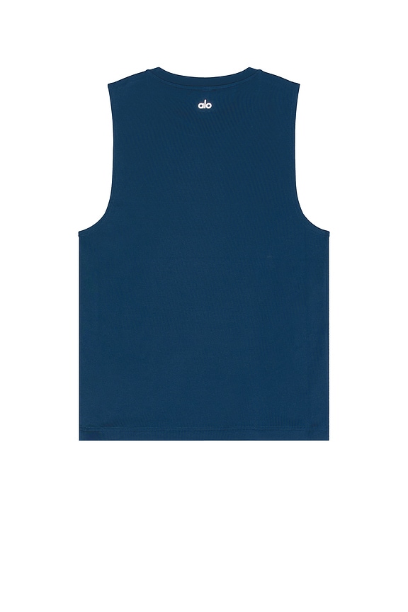 view 2 of 4 Conquer Muscle Tank in Eclipse Blue