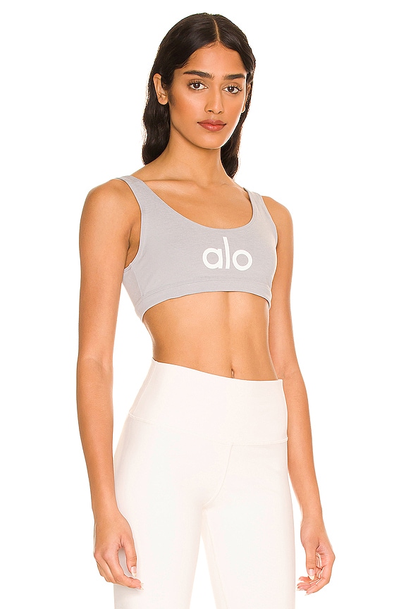 view 2 of 4 Ambient Logo Bra in Athletic Heather Grey