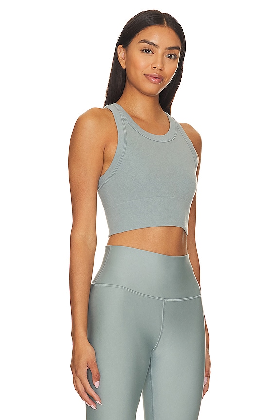 view 2 of 4 Seamless Delight High Neck Sports Bra in Cosmic Grey