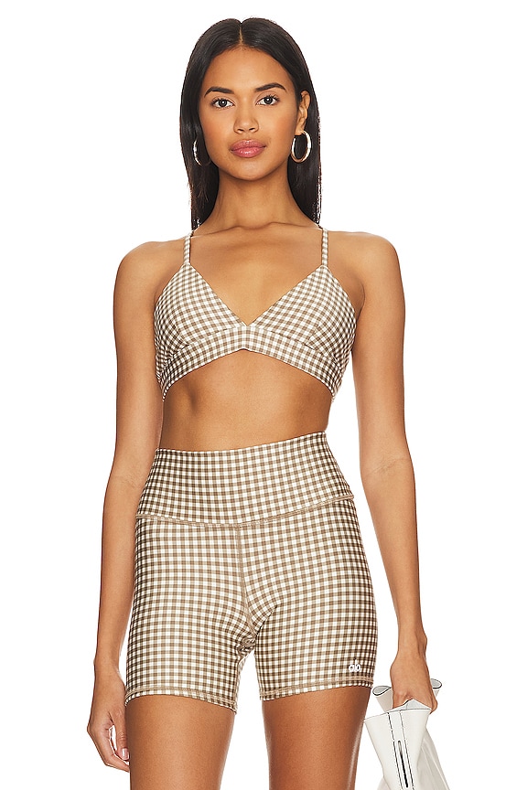 view 1 of 5 Airlift Gingham Splendor Bra in Macadamia
