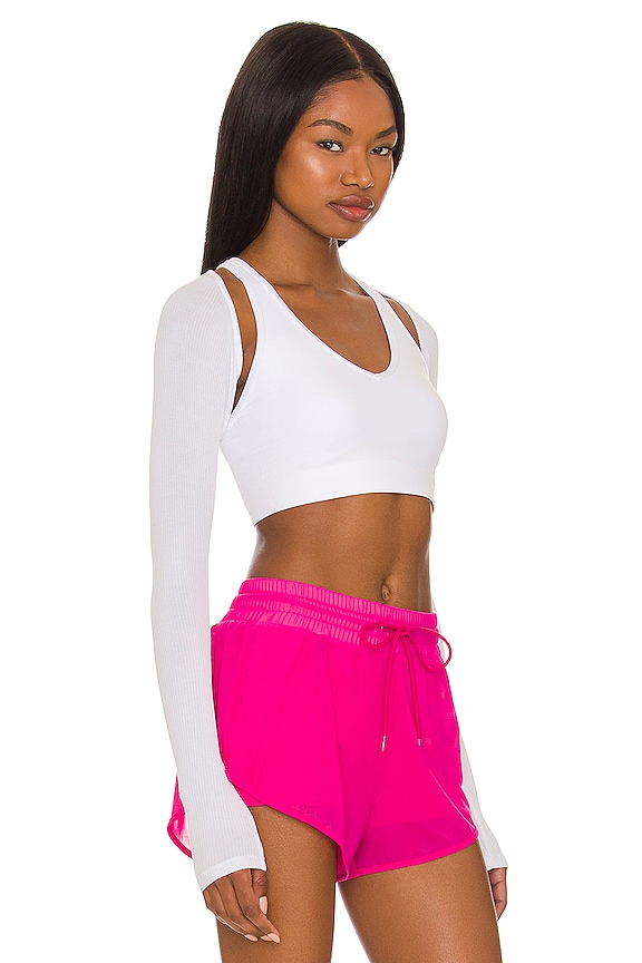 view 2 of 4 Ribbed Amelia Shrug in White