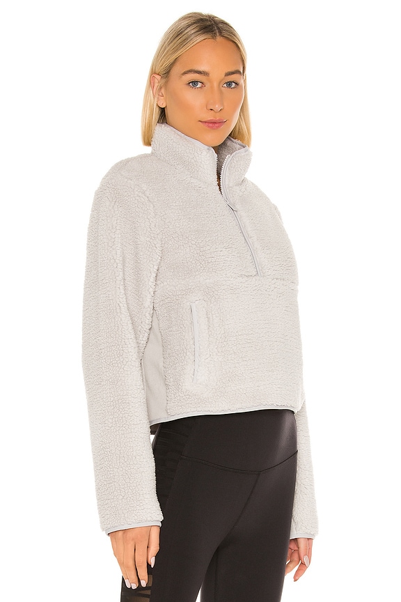 view 2 of 4 Shanti Half Zip Sherpa in Dove Grey