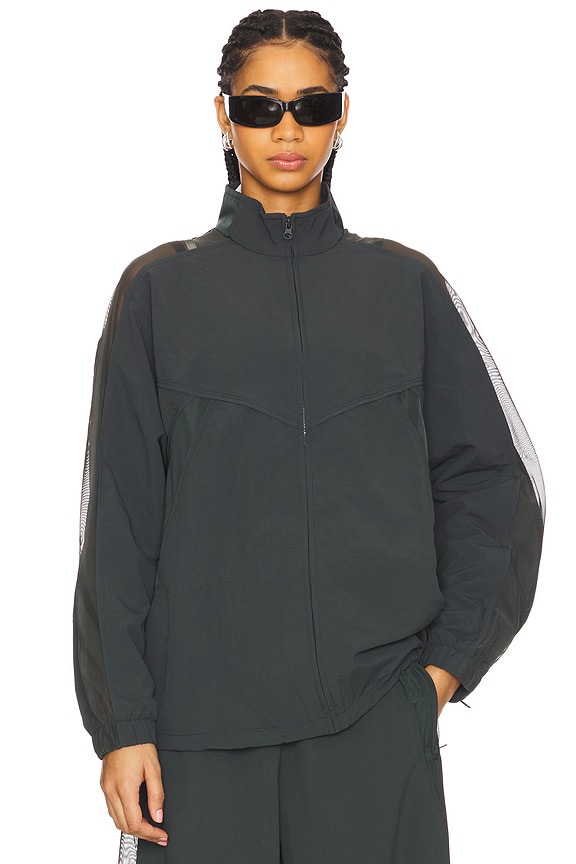 view 2 of 5 Origin Full Zip Track Jacket in Charcoal Green