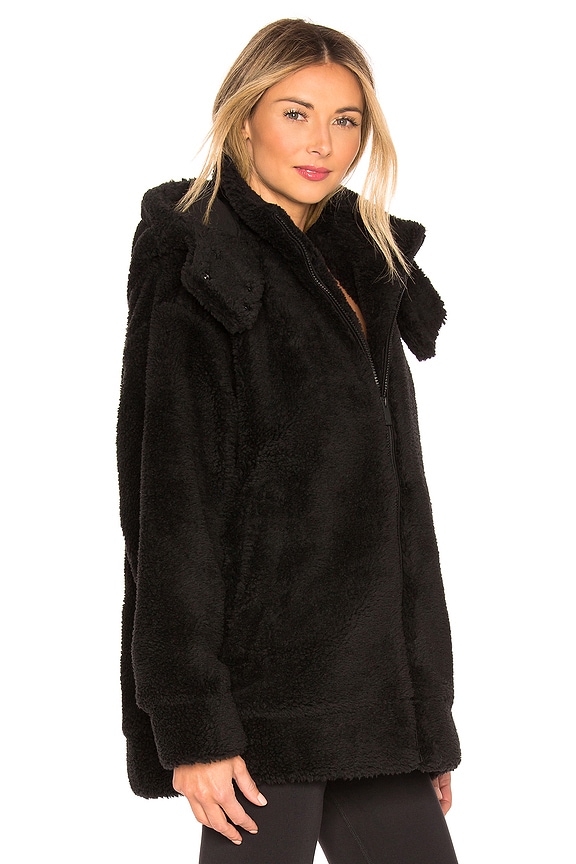 view 2 of 4 Norte Faux Sherpa Coat in Black