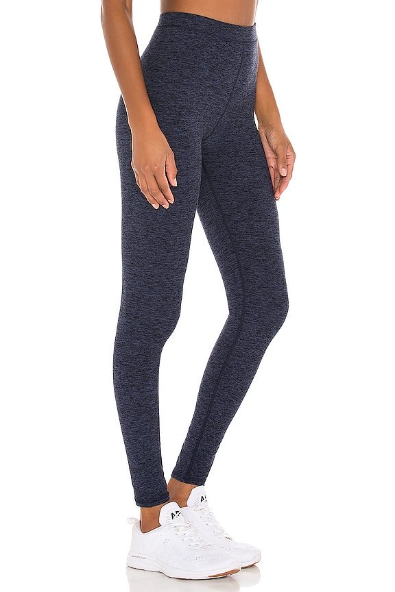 view 2 of 4 High Waist Alosoft Flow Legging in Rich Navy Heather