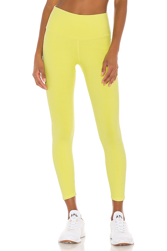 view 1 of 4 7/8 High Waist Airbrush Legging in Shock Yellow