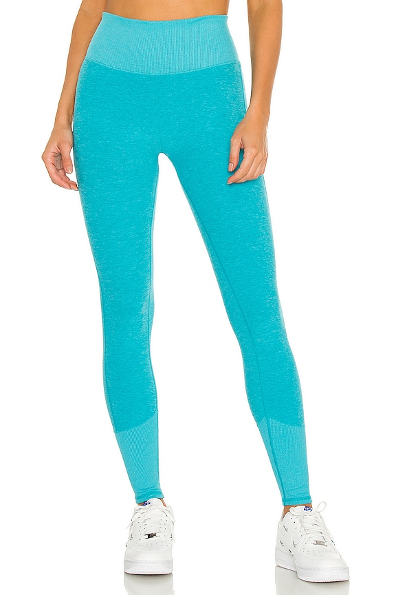view 1 of 4 High Waist Alosoft Lounge Legging in Bright Aqua Heather