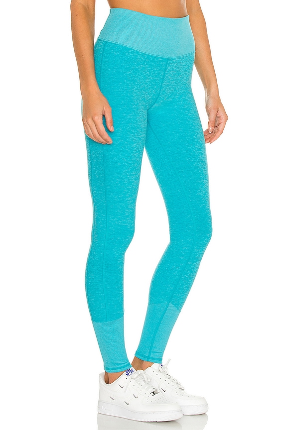 view 2 of 4 High Waist Alosoft Lounge Legging in Bright Aqua Heather