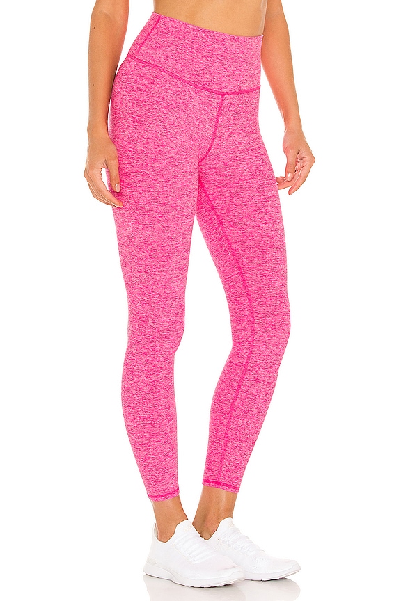 view 2 of 4 7/8 Alosoft Highlight Legging in Neon Pink Heather