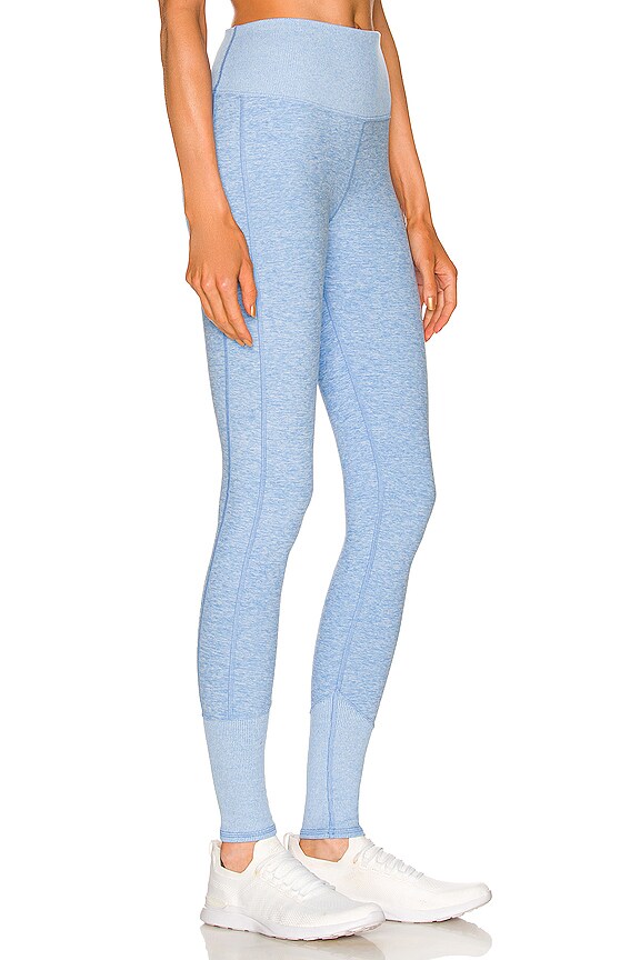 view 2 of 4 High Waist AloSoft Lounge Legging in Tile Blue & White Heather