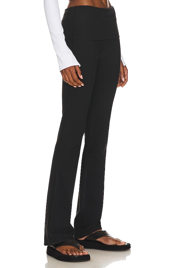 view 2 of 4 Alosoft Low Rise Foldover Bootcut Legging in Black