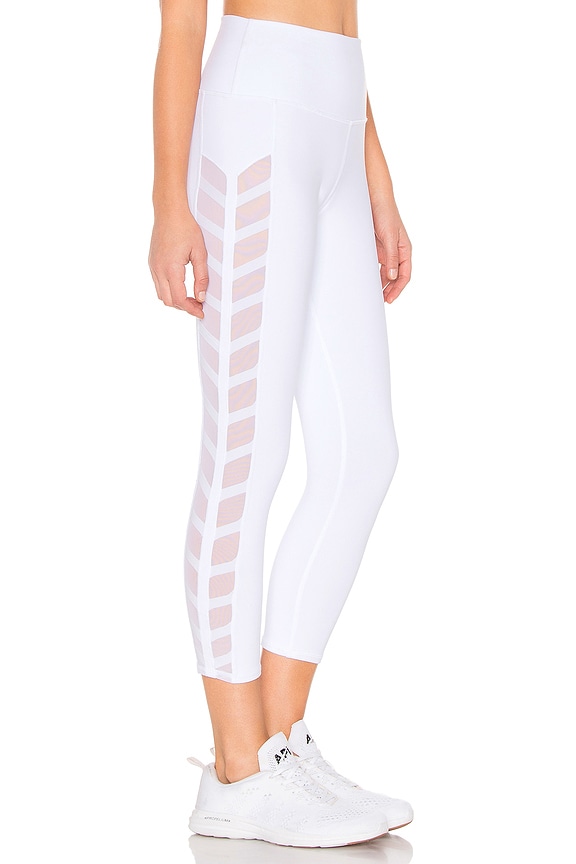 view 2 of 4 Chevron Capri Legging in White
