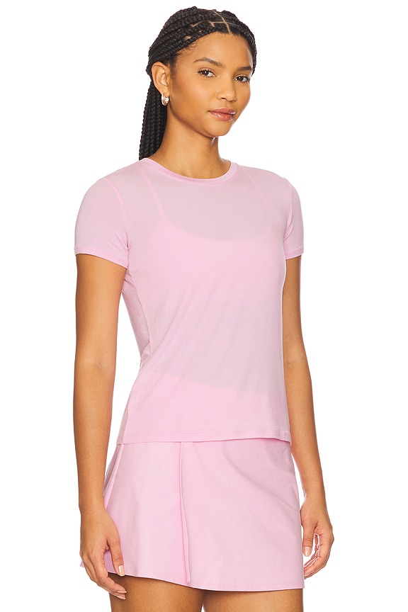 view 2 of 4 All Day Short Sleeve Top in Sweet Pink