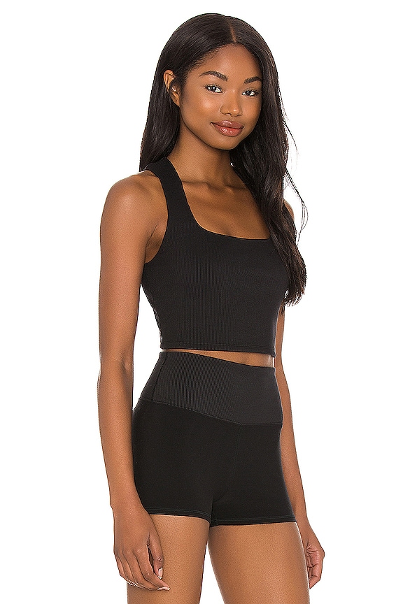 view 2 of 4 Alosoft Chic Bra Tank in Black