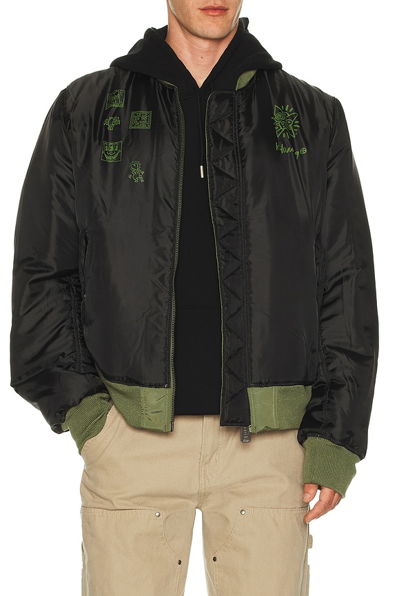 view 2 of 9 x Keith Haring MA-1 Reversible Jacket in Sage