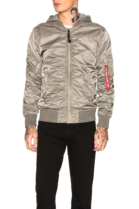 view 2 of 6 L-2B Hooded Battlewash Jacket in Vintage White