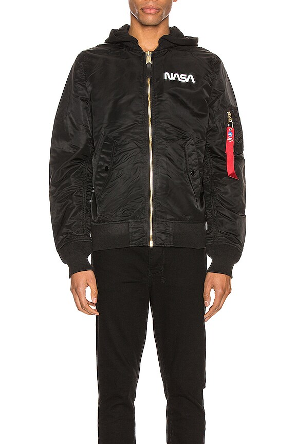 view 2 of 8 L-2B Hooded NASA II Jacket in Black