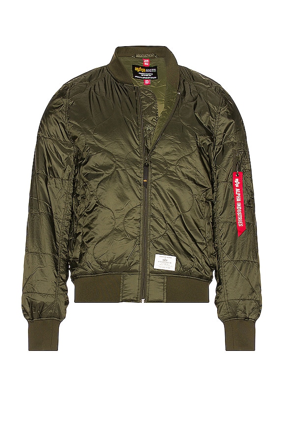 view 2 of 5 L-2B Quilted Flight Jacket in Dark Green