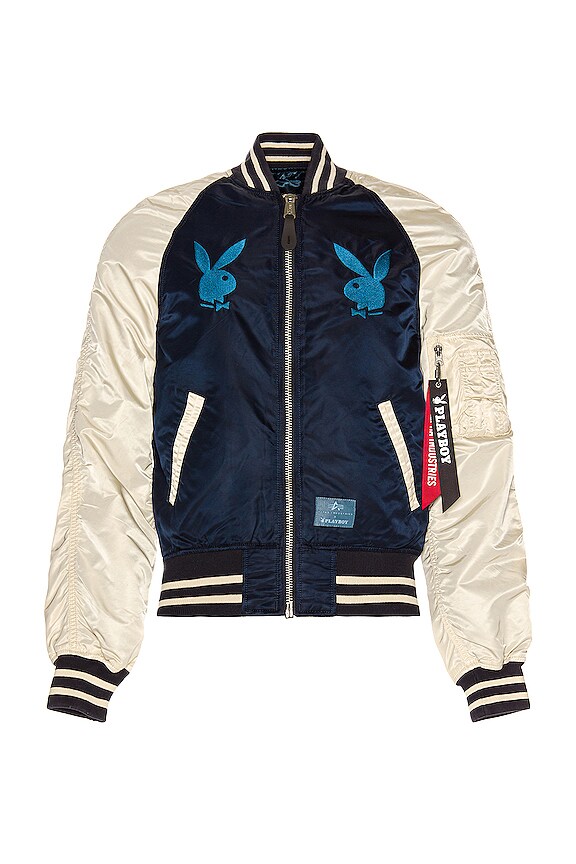 view 2 of 3 Playboy Multi Stack Bomber in Replica Blue