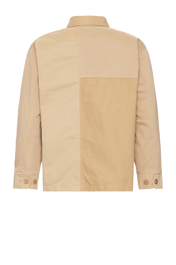 view 2 of 5 Mixed Media Shirt Jacket in Vintage Khaki